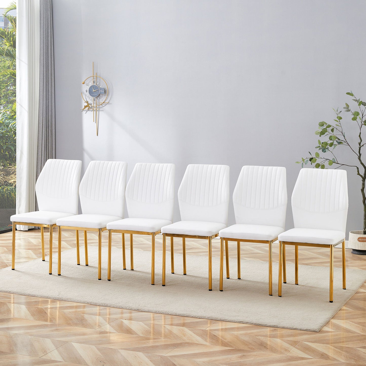 Luxury Simple Chair With Metal Gold Leg Home Essentials