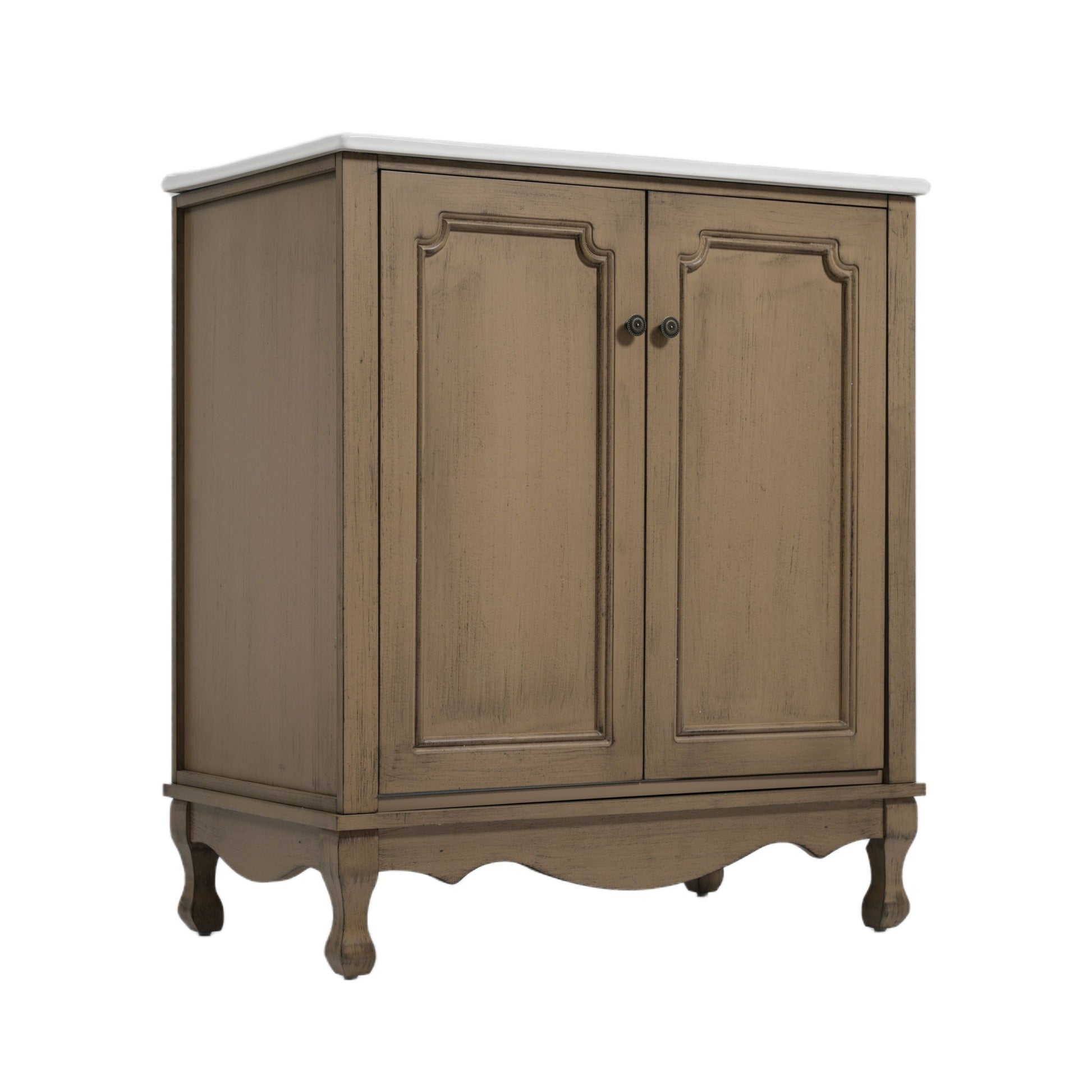 Vintage Double Sink Bathroom Vanity Set With Ceramic Sinks Noble House