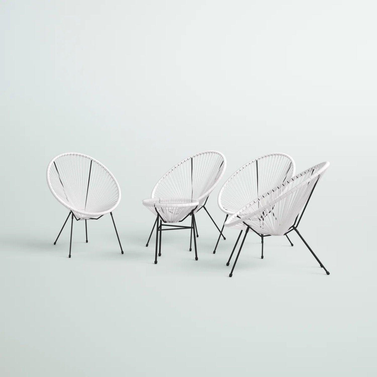 Outdoor Conversation Set With Ergonomic Lounge Chairs And Tempered Glass Table LSI Patio Furniture