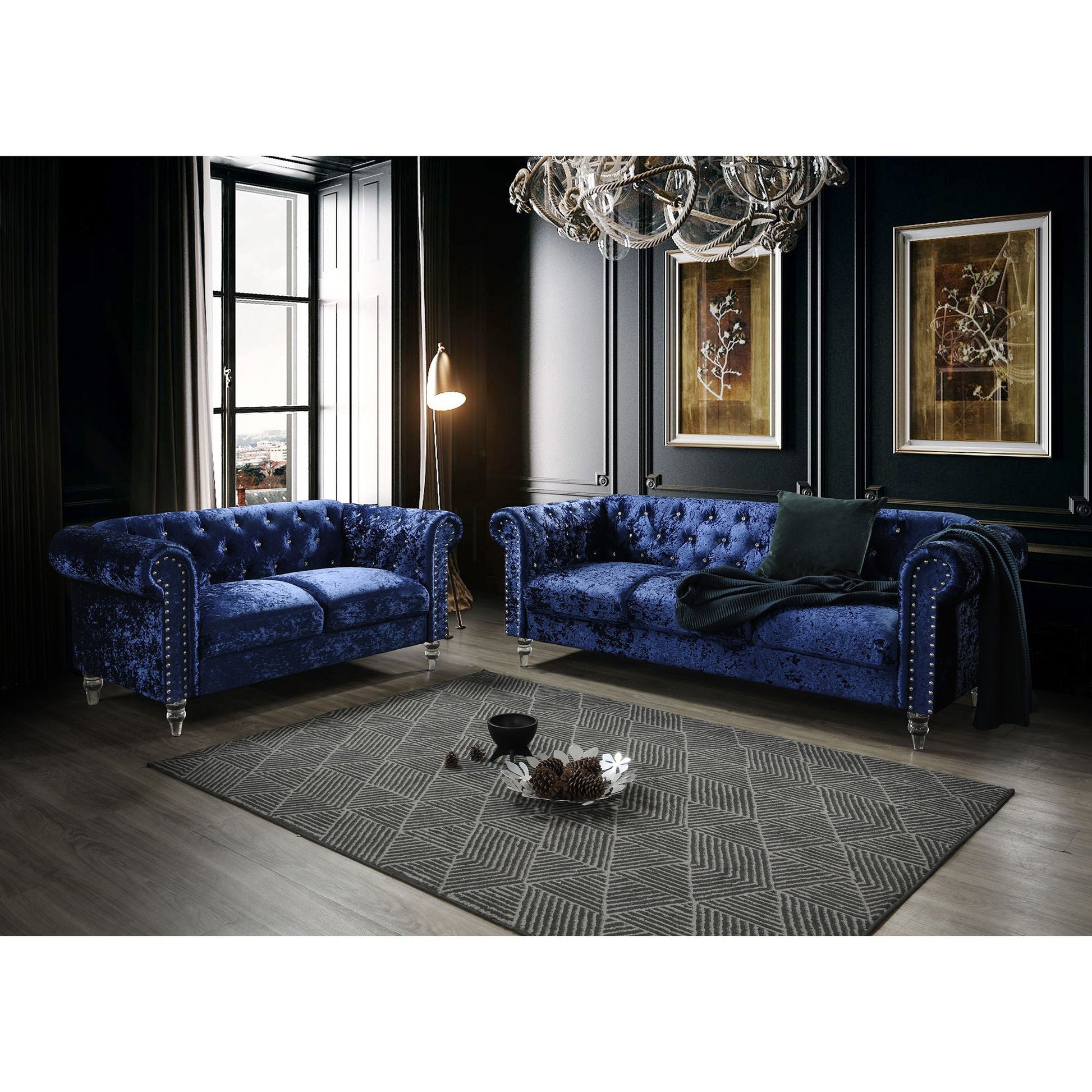 Anina - Sofa - Blue Global Furniture USA