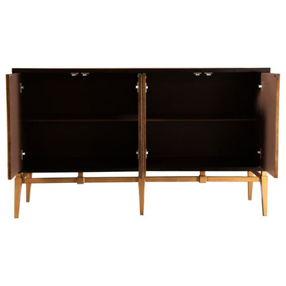 Zira - Wood Parquet Storage Accent Cabinet CoasterElevations