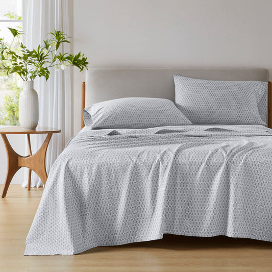 Cotton 144TC - Full Printed Sheets - Diamond Gray Super Listing