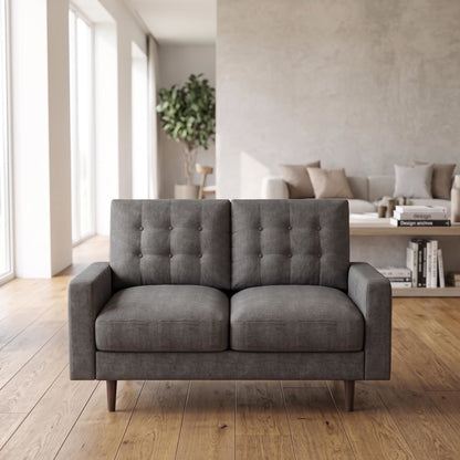 Loveseat Sofa, Tufted Back Upholstered 2 Seat Couch US Pride