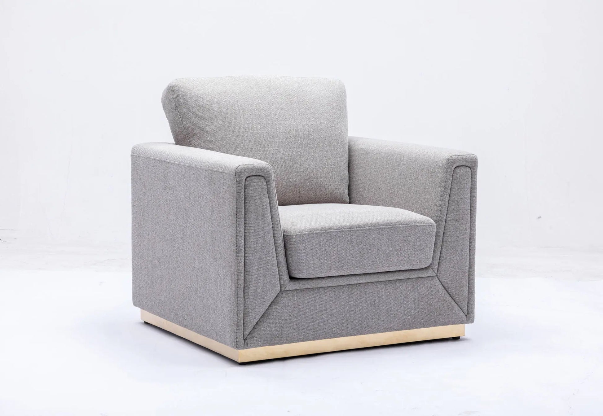 Valin - Linen Chair For Living Room - Gray Acme