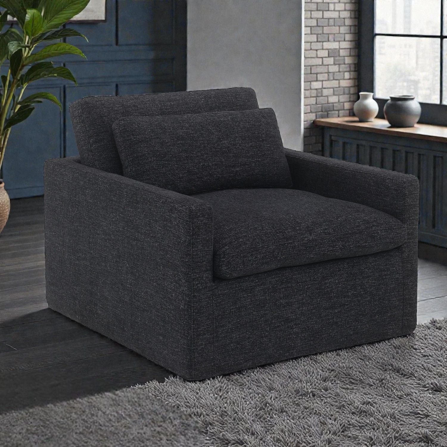 Naveen - Swivel Chair With 1 Toss Pillow Acme