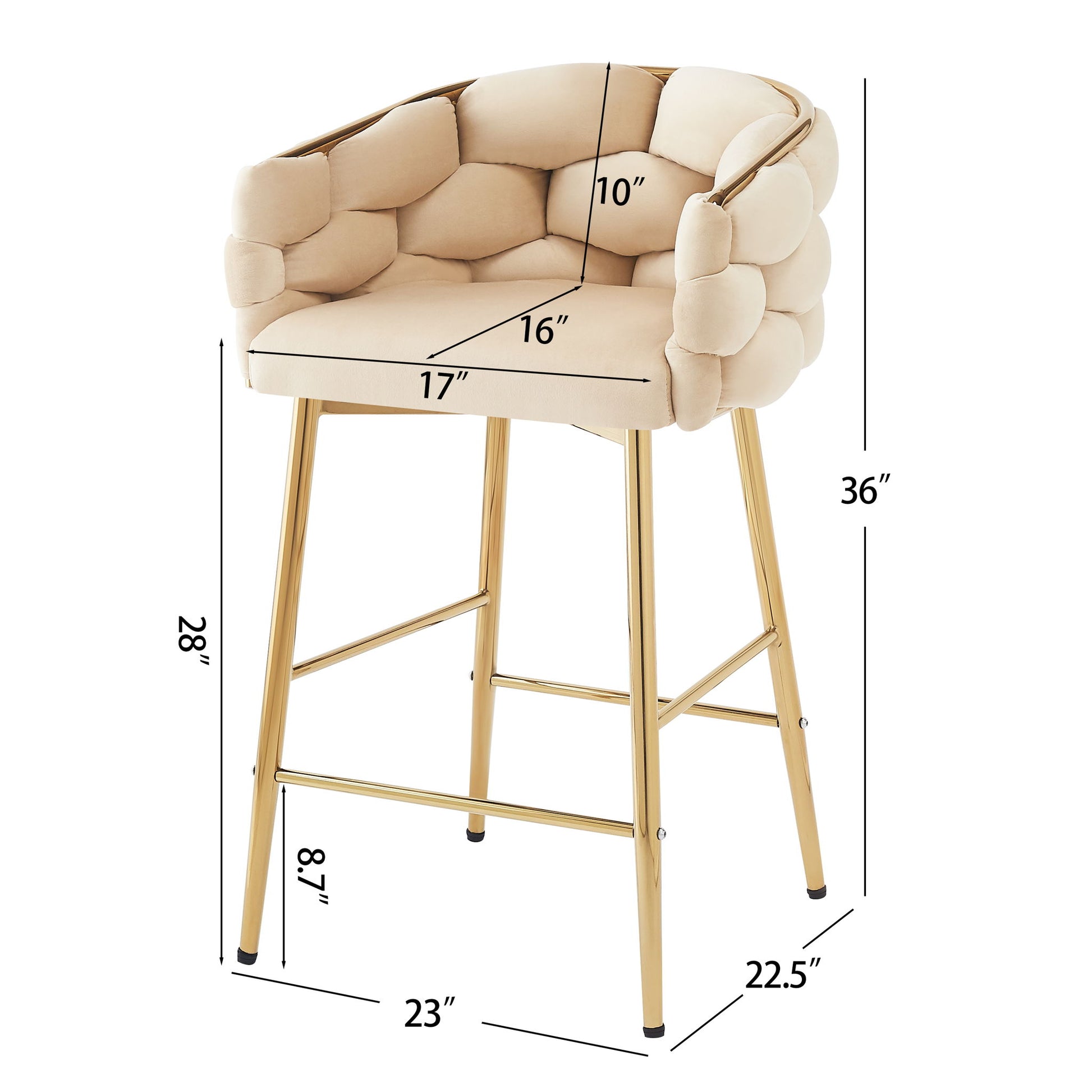 Modern Counter Stools (Set of 2) Noble House