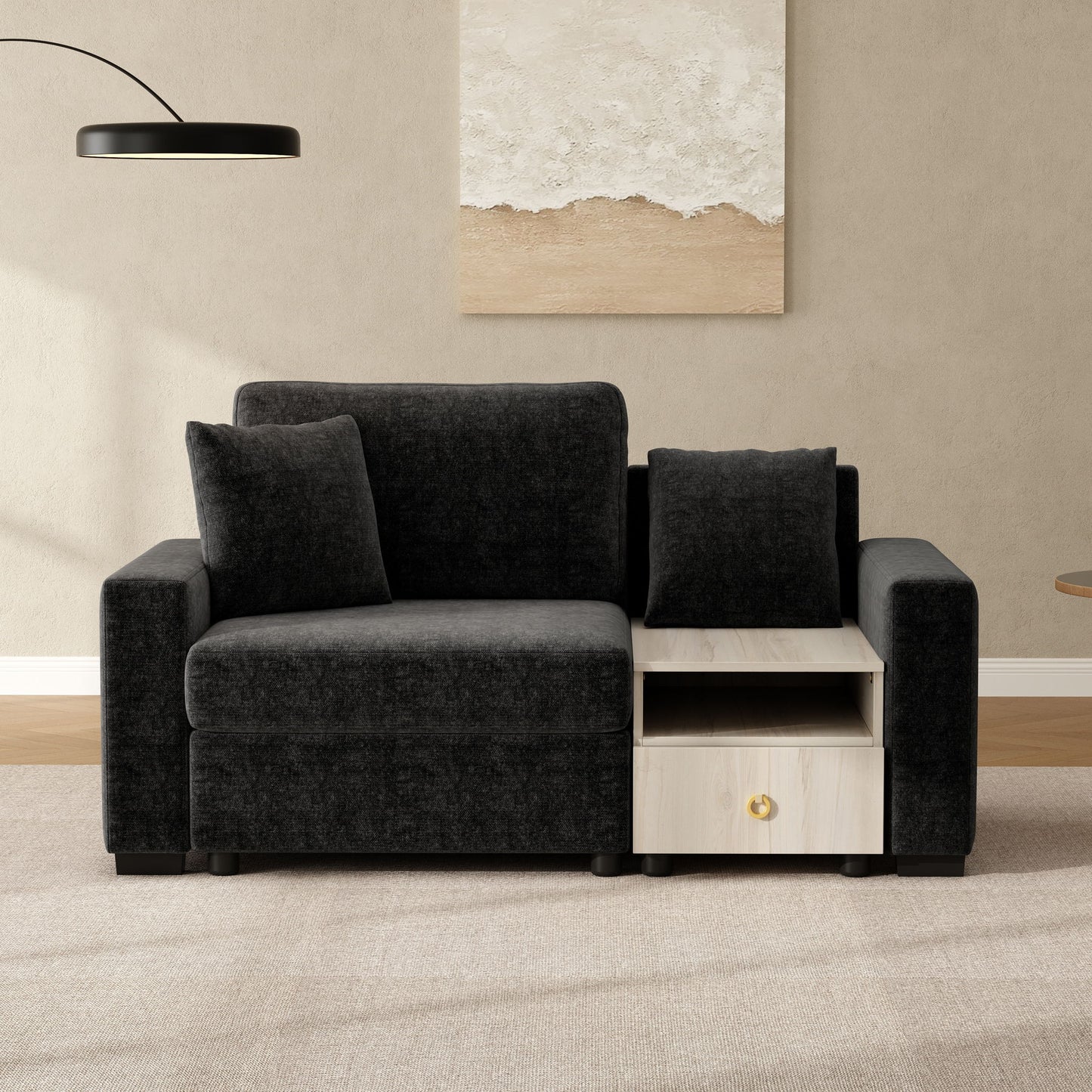 Modular Sofa Couch With Storage Armrest And Center Console Noble House