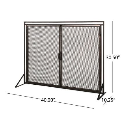 Samantha - Iron Fireplace Screen 2 Door Design Noble House