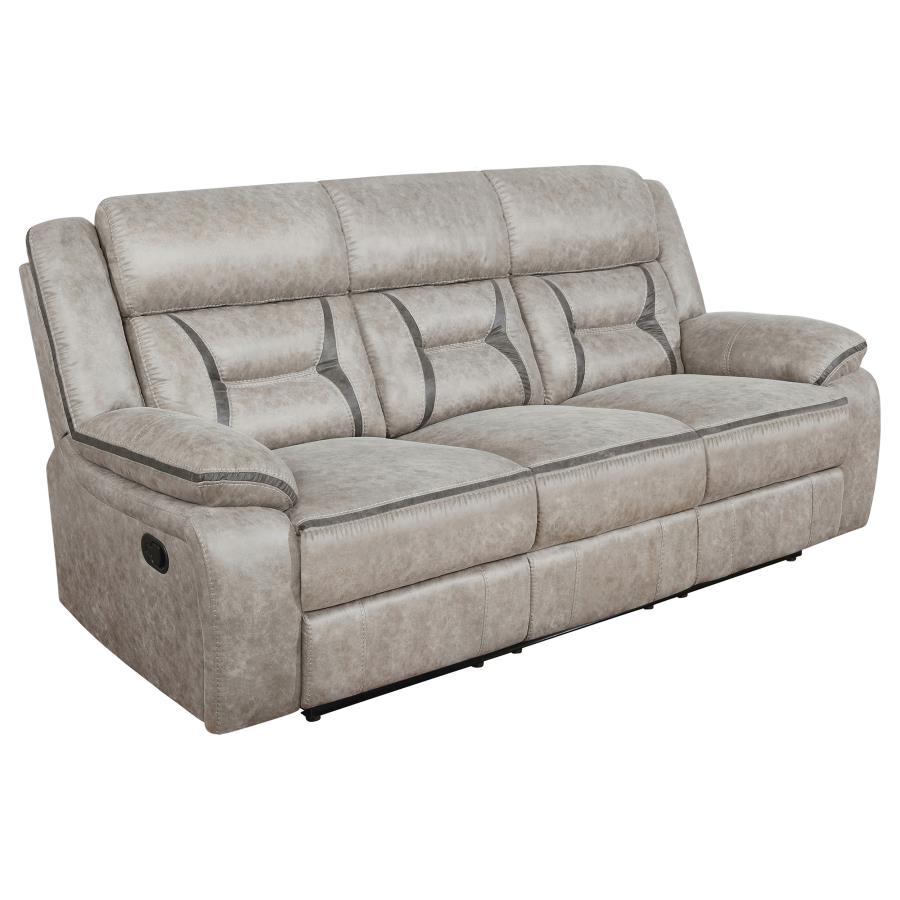 Greer - Upholstered Reclining Sofa Set CoasterEveryday