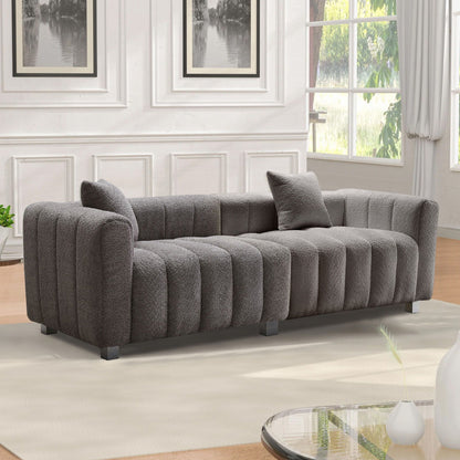 Modern 3 Seater Sofa With 2 Pillows Home Essentials