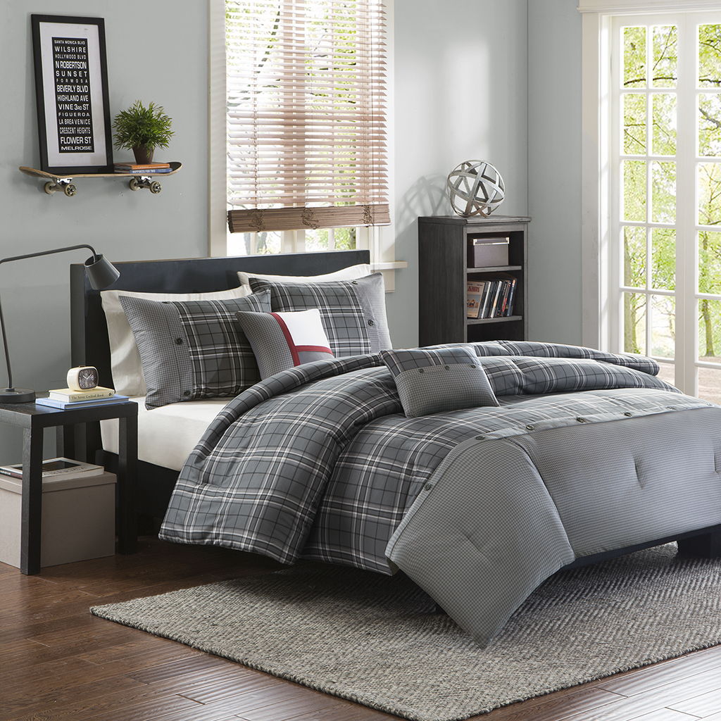 Daryl - King Comforter Set - Gray