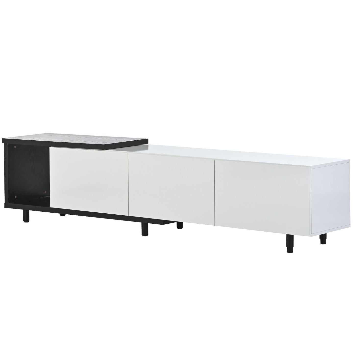 Modern Stylish Extendabletv Stand TV Cabinet For 80" TV Hearth and Haven