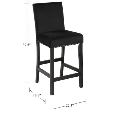 5 Piece Counter Height Dining Set With Table And Upholstered Chairs Home Essentials