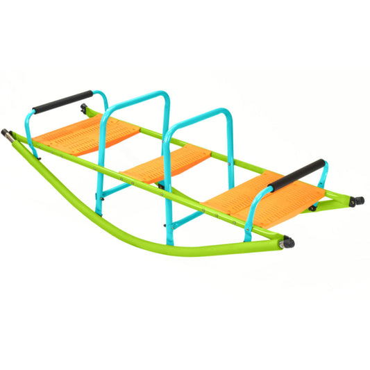 Xss008 High Quality Kids Seesaw Plastic Seat Playground Equipment Cute Baby Plastic Rocker Outdoor Children Steel Tube For Kids Age 3+ - Green / Blue Daily Nest