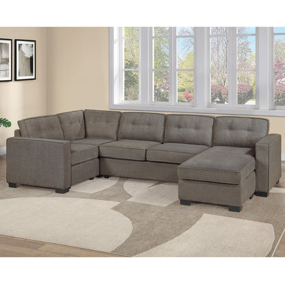 Reversible Chaise U - Sectional Couch, Living Room 3 Piece Set Home Essentials