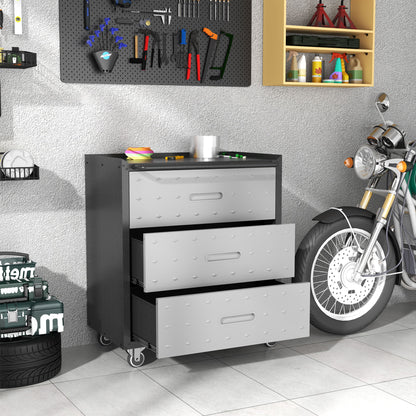 Heavy Duty Metal Storage Cabinet With Wheels 3 Drawer Tool Cabinet For Garage, Office, And Home Organizer Solutions Daily Nest