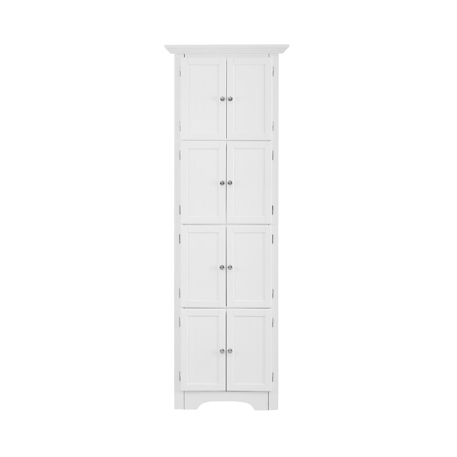 Tall Storage Cabinet With Doors And 4 Shelves For Living Room, Kitchen, Office, Bedroom, Bathroom, Modern Home Essentials