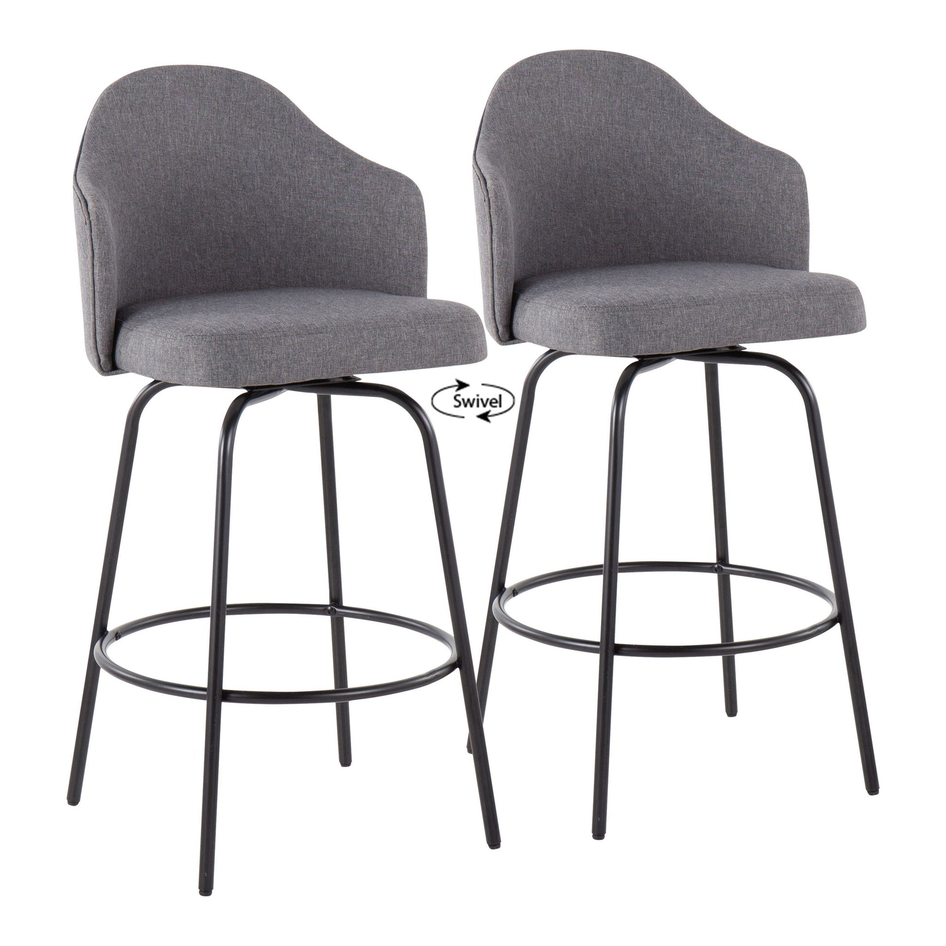 Ahoy - Contemporary Fixed Height Counter Stool (Set of 2) Lumi Source