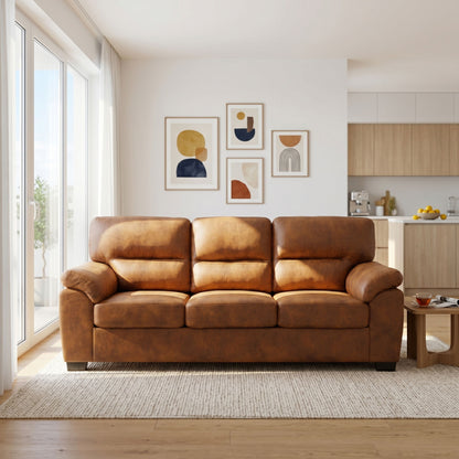 3 Seater Sofa With Padded Armrests And Triangular Leg Home Essentials