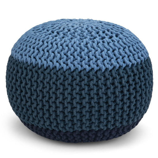 Nikki - Handcrafted Hand Knit Round Pouf Simpli-Home