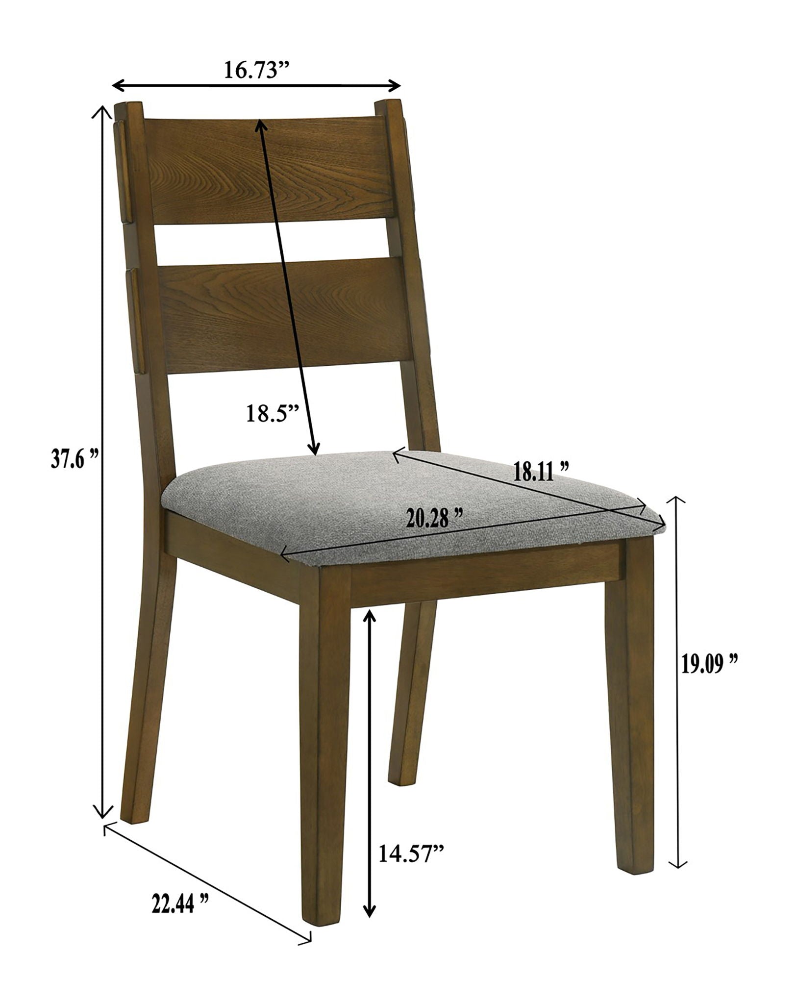 Everly - Side Chair (Set of 2) - Brown Crown Mark