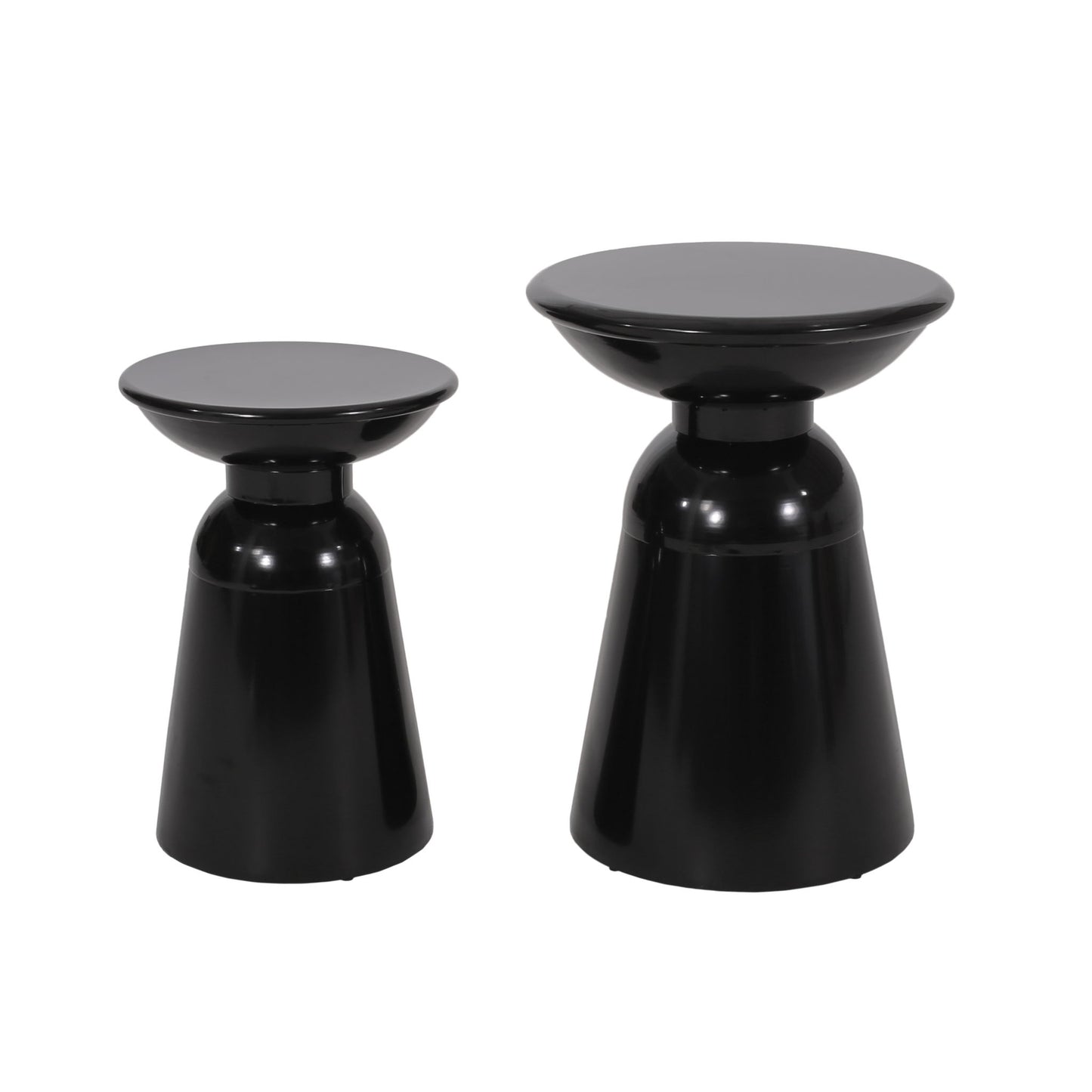 Serenita - Outdoor Side Tables With Flared Design (Set of 2) Noble House
