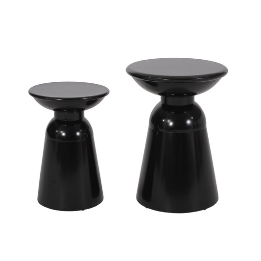 Serenita - Outdoor Side Tables With Flared Design (Set of 2) Noble House