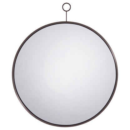 Gwyneth - Round Wall Mirror - Black Nickel CoasterEveryday