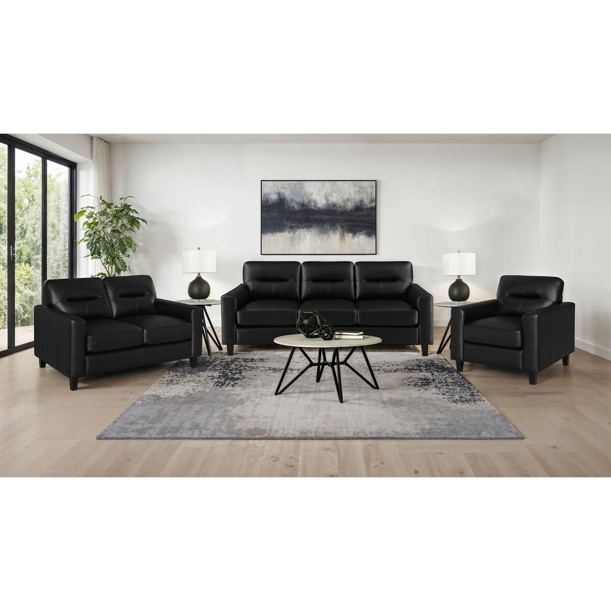 Remington - Sofa Set With Track Arms Furniture Max
