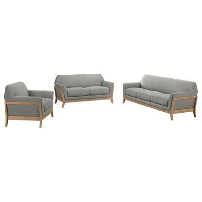 Vaughn - Fabric Upholstered Flared Arm Sofa Set Coaster Fine Furniture