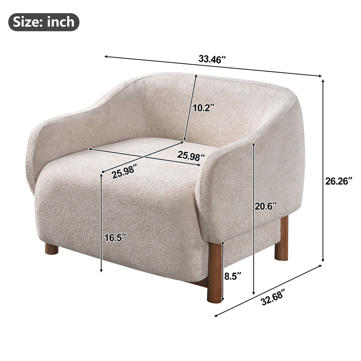 Modern Accent Chair With Recessed Arms And Tight Back Noble House