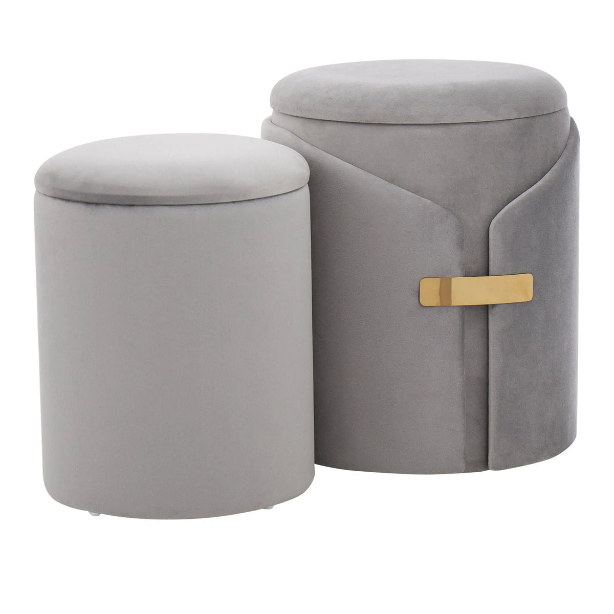 Dahlia - Contemporary / Glam Nesting Ottoman Set Lumi Source