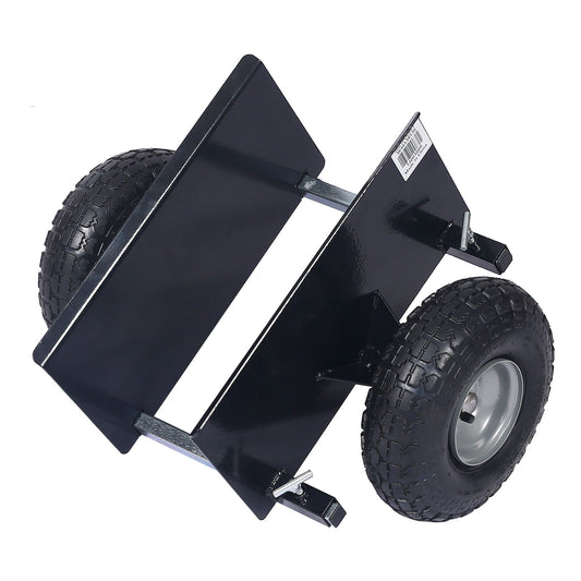 Heavy Duty 600Lb Panel Dolly With 10In. Pneumatic Wheels Alloy Steel - Black Daily Nest