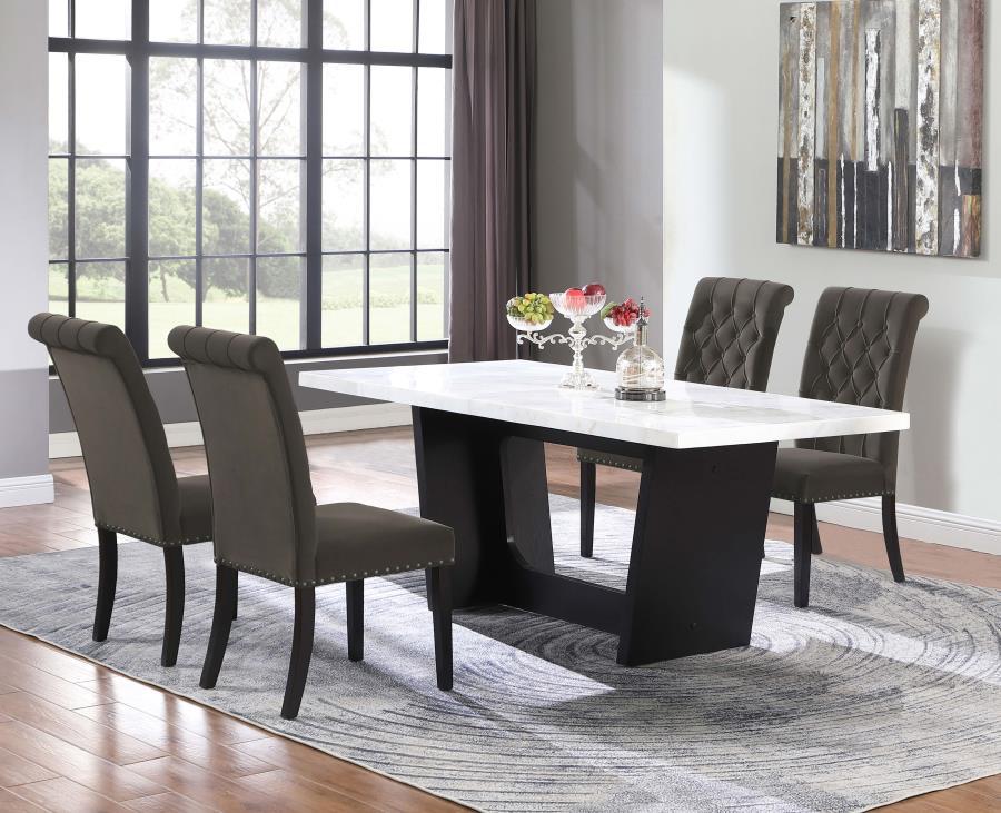 Sherry - Rectangular Marble Top Dining Table Set CoasterElevations