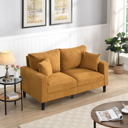 High Resilience Loveseat Sofa With Wooden Frame Home Essentials