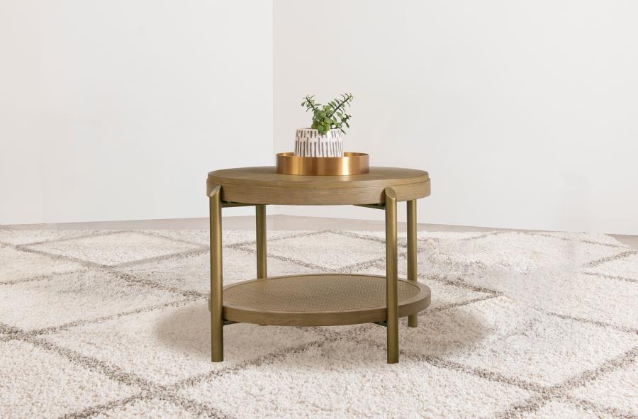 Arini - Round End Side Table With Storage Shelf Coaster Fine Furniture