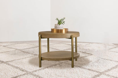 Arini - Round End Side Table With Storage Shelf Coaster Fine Furniture