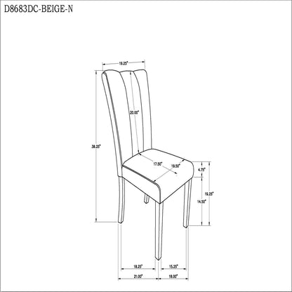Stone - Dining Chair (Set of 2) - Beige Global Furniture USA