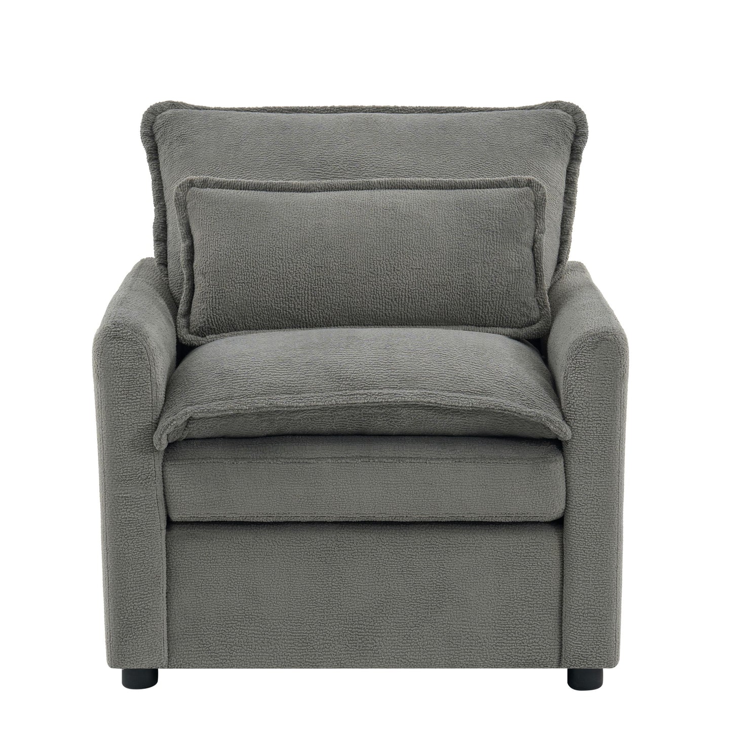 Modern Single Seat Accent Chair With Side Storage Pockets Hearth and Haven