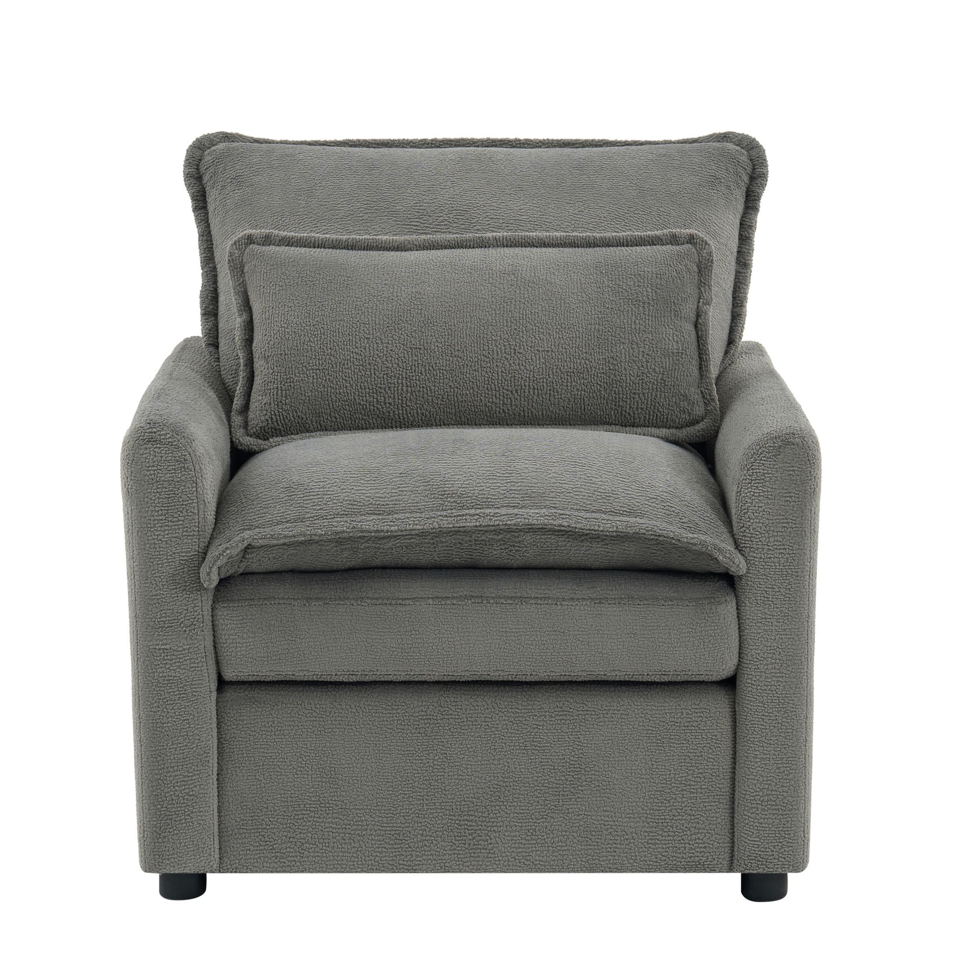 Modern Single Seat Accent Chair With Side Storage Pockets Hearth and Haven
