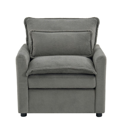 Modern Single Seat Accent Chair With Side Storage Pockets Hearth and Haven