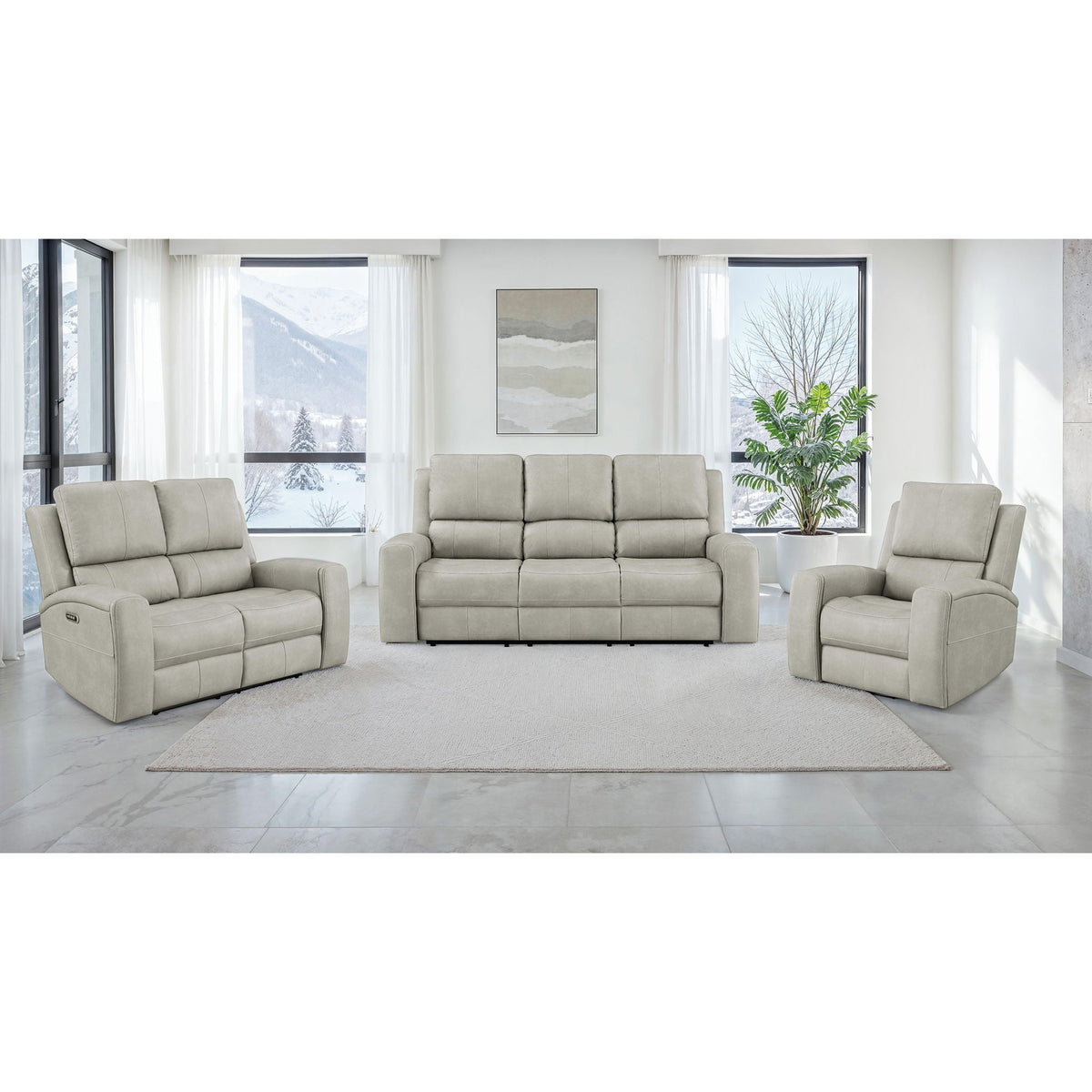 Boyce - Triple Power Reclining Sofa Set With Independent Headrest Furniture Max