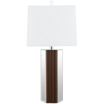 Elena - Square Tapered Mirrored Lamp