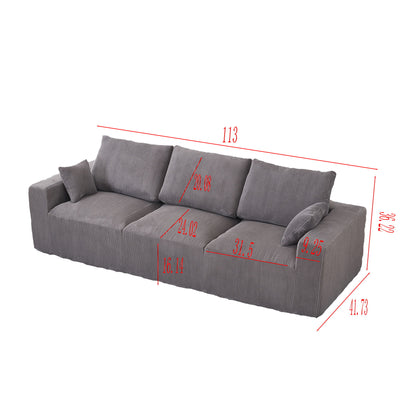 Modular Sectional Sofa With Ottoman, USB And Type C Charger, Petal Armrest Design - Snoozhouse