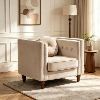 Chesterfield Accent Tufted Square Arm Side Chair US Pride