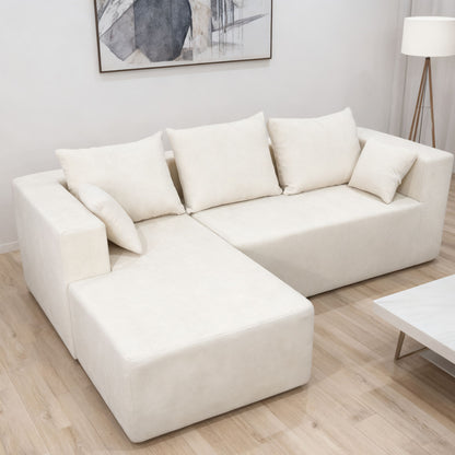 Modular Corner Sofa With Soft Linen Fabric Home Essentials