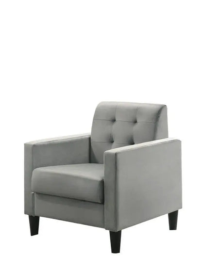 Hale - Velvet Accent Armchair With Tufting Lilola Home