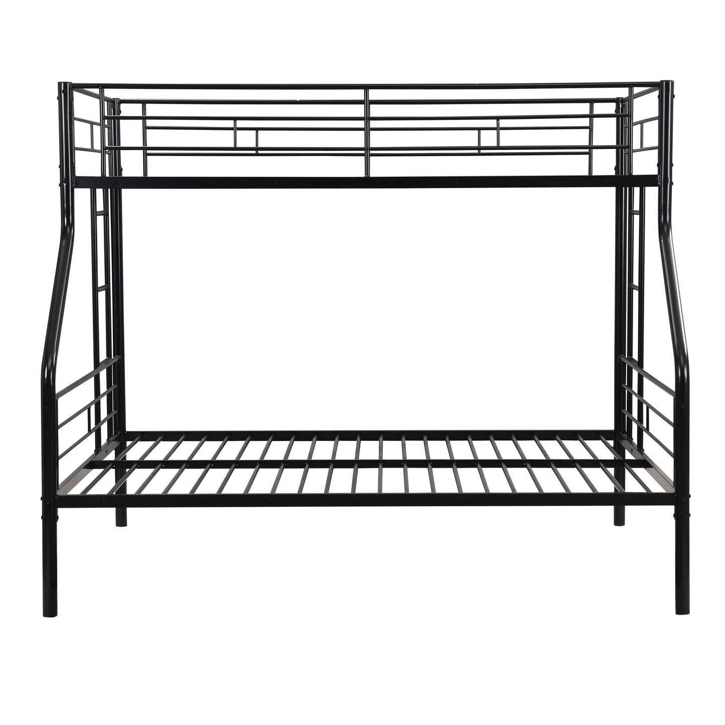 Twin Over Full Bunk Bed With Large Under-Bed Storage - Black Home Essentials
