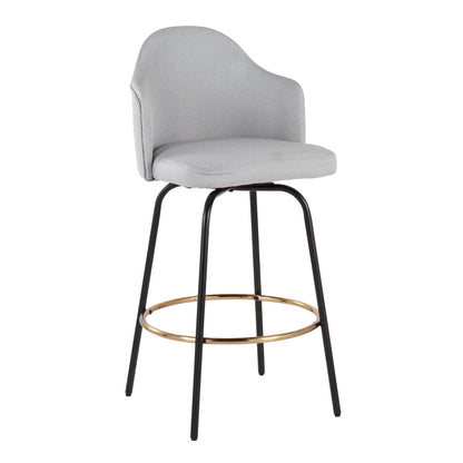 Ahoy - Contemporary Fixed Height Counter Stool Round Footrest (Set of 2) Lumi Source