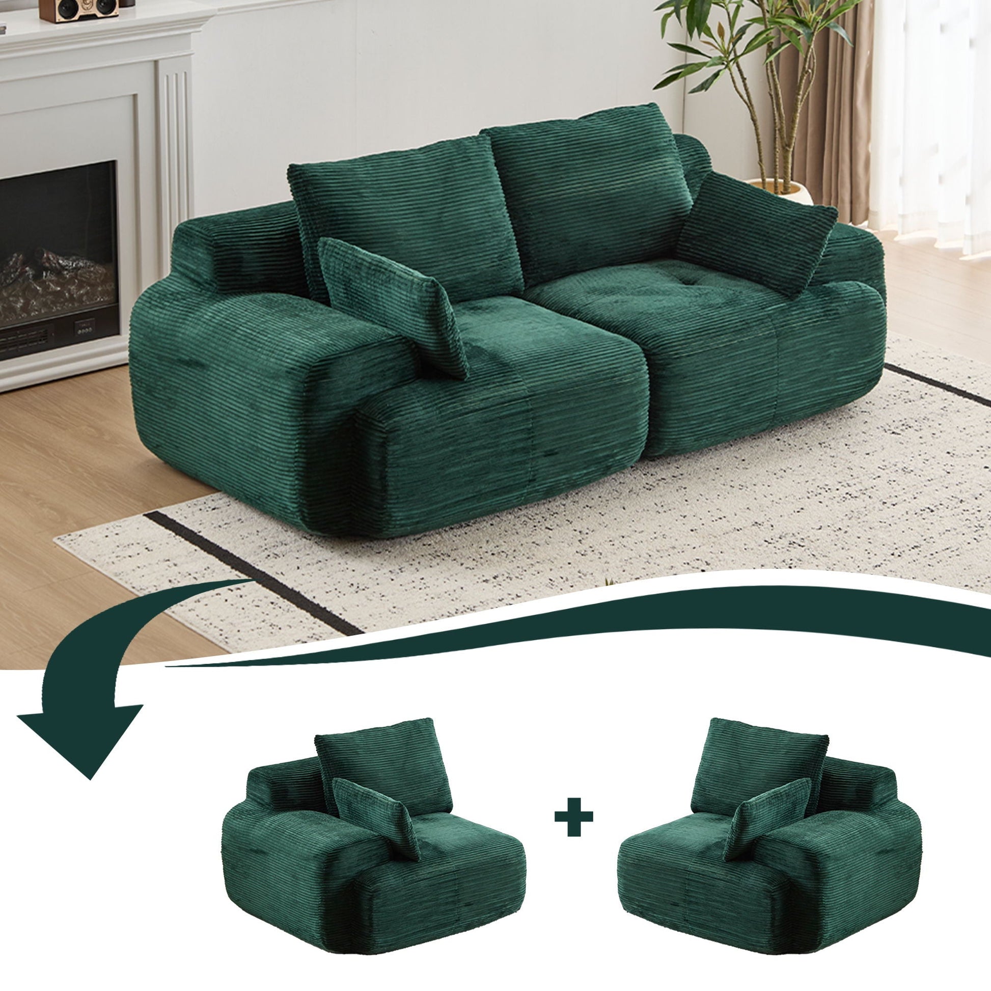 2 Seater Large Sectional Couches For Living Room Home Essentials
